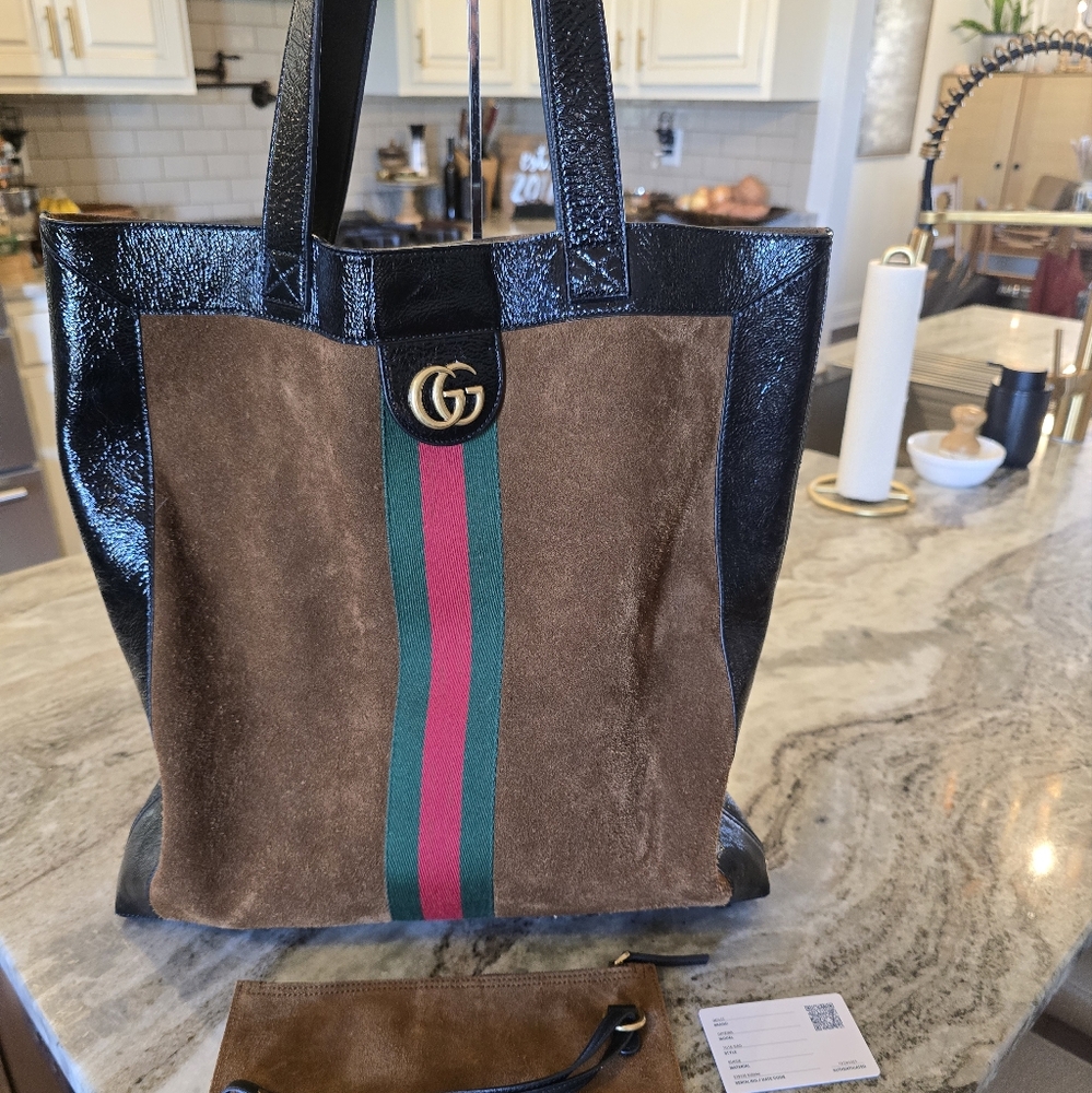 Gucci Black and Brown Tote Bag - Picture 2 of 15